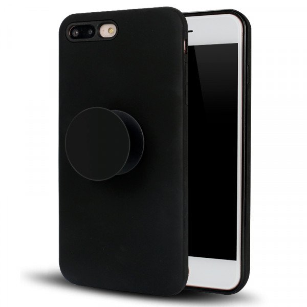Wholesale iPhone 8 / 7 Pop Up Grip Stand Hybrid Case (Black)